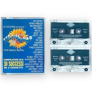 35° Festivalbar '98 Compilation Blu 2x Cassette Tape Set ITALY Ed. 24Yrs!  RARE